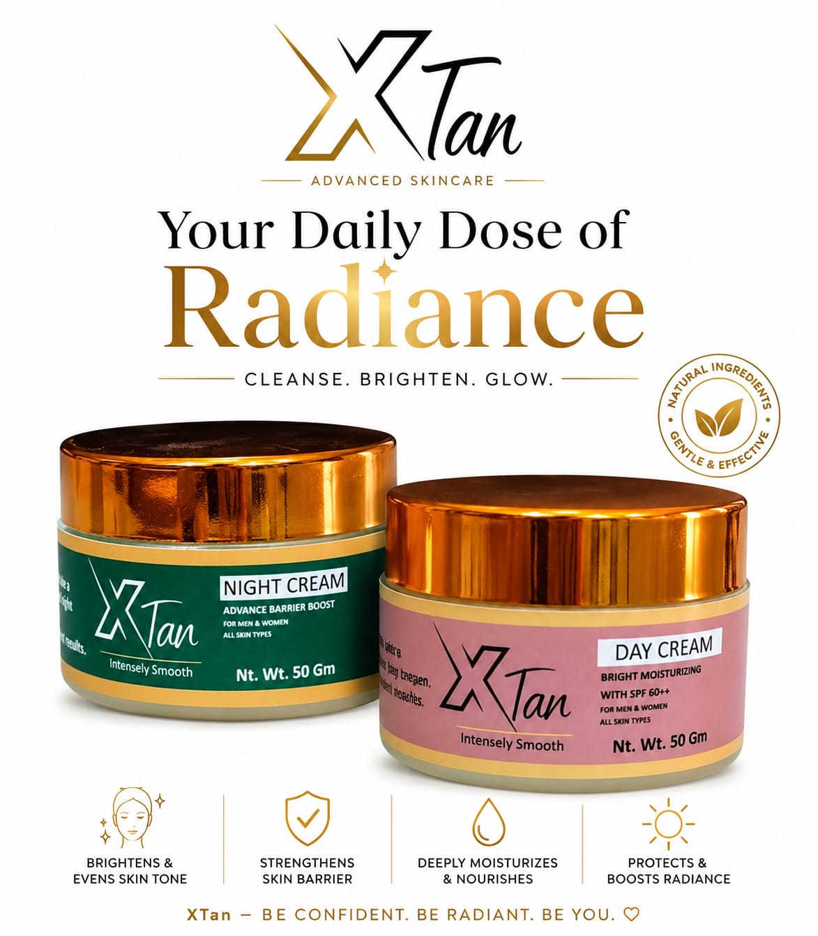 XTAN Dual Action Day & Night Cream| Men And Women| 50gm